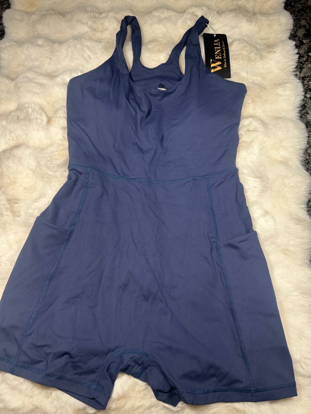 WENLIA Navy Athletic Romper